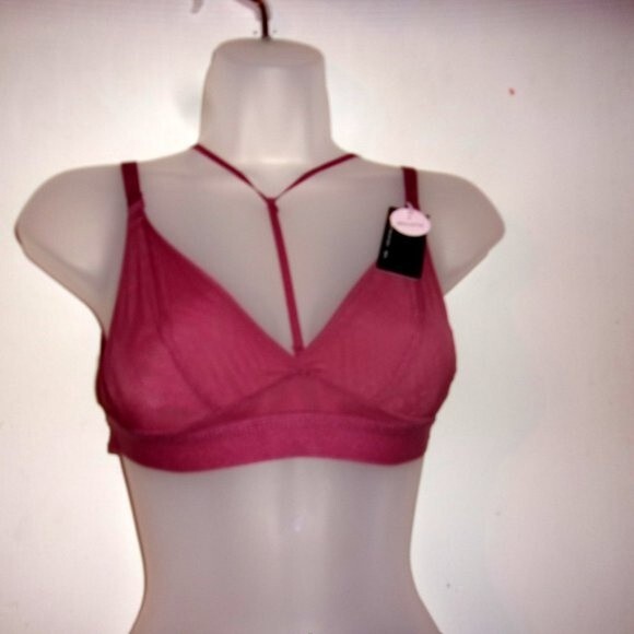Youmita Deco Rose Large Semi-Sheer Bralette & Mesh Thong NWT - Picture 2 of 13